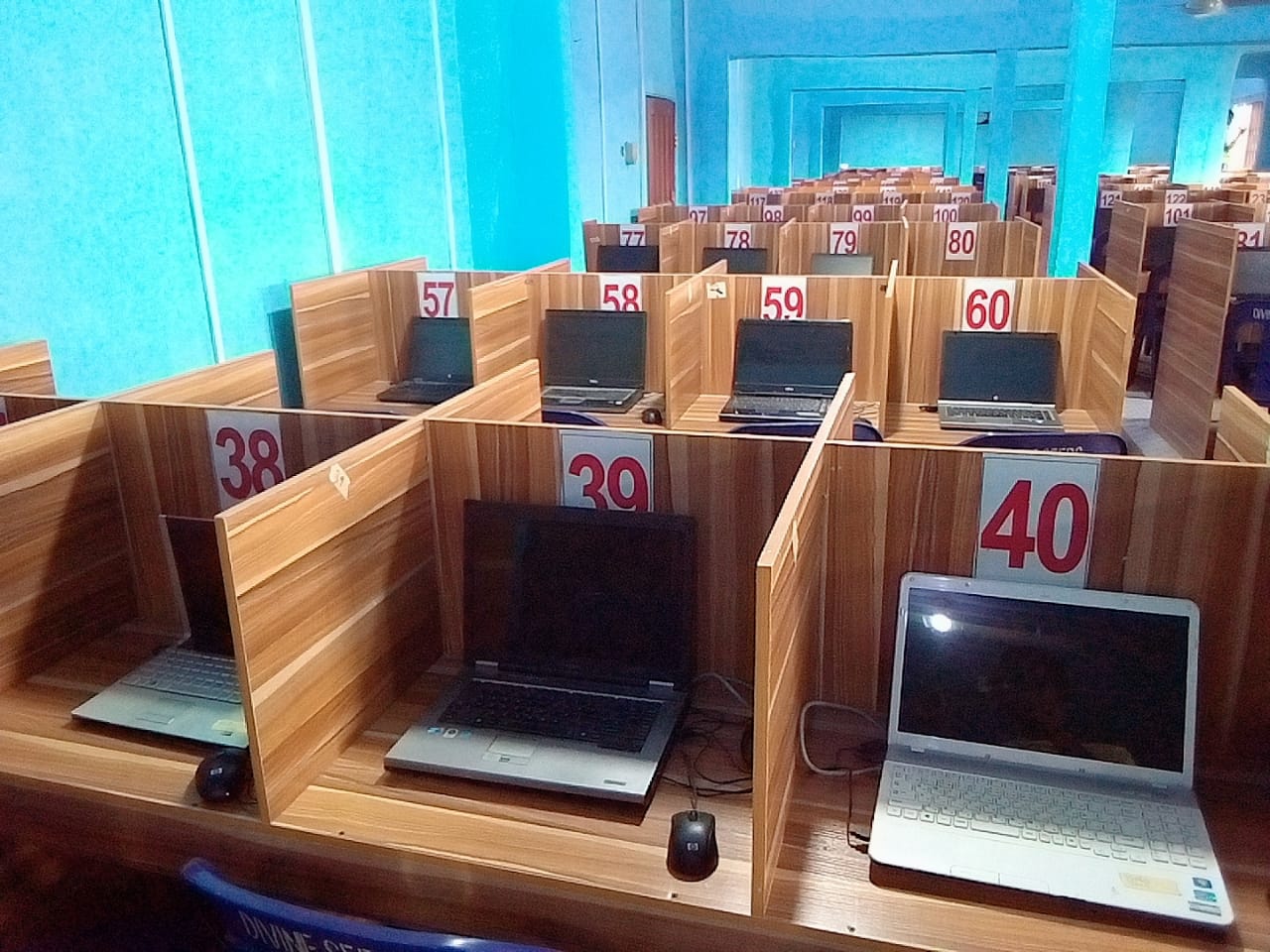 Student taking CBT exam